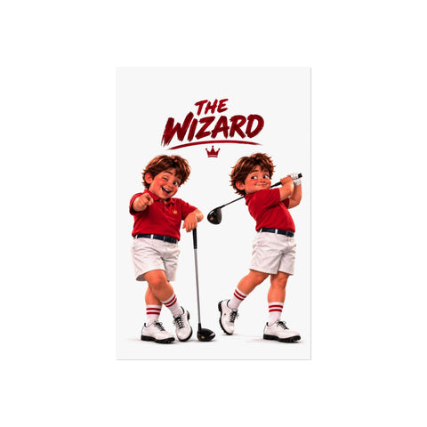 Super Golfers poster “The Wizard in Two Poses”, front view