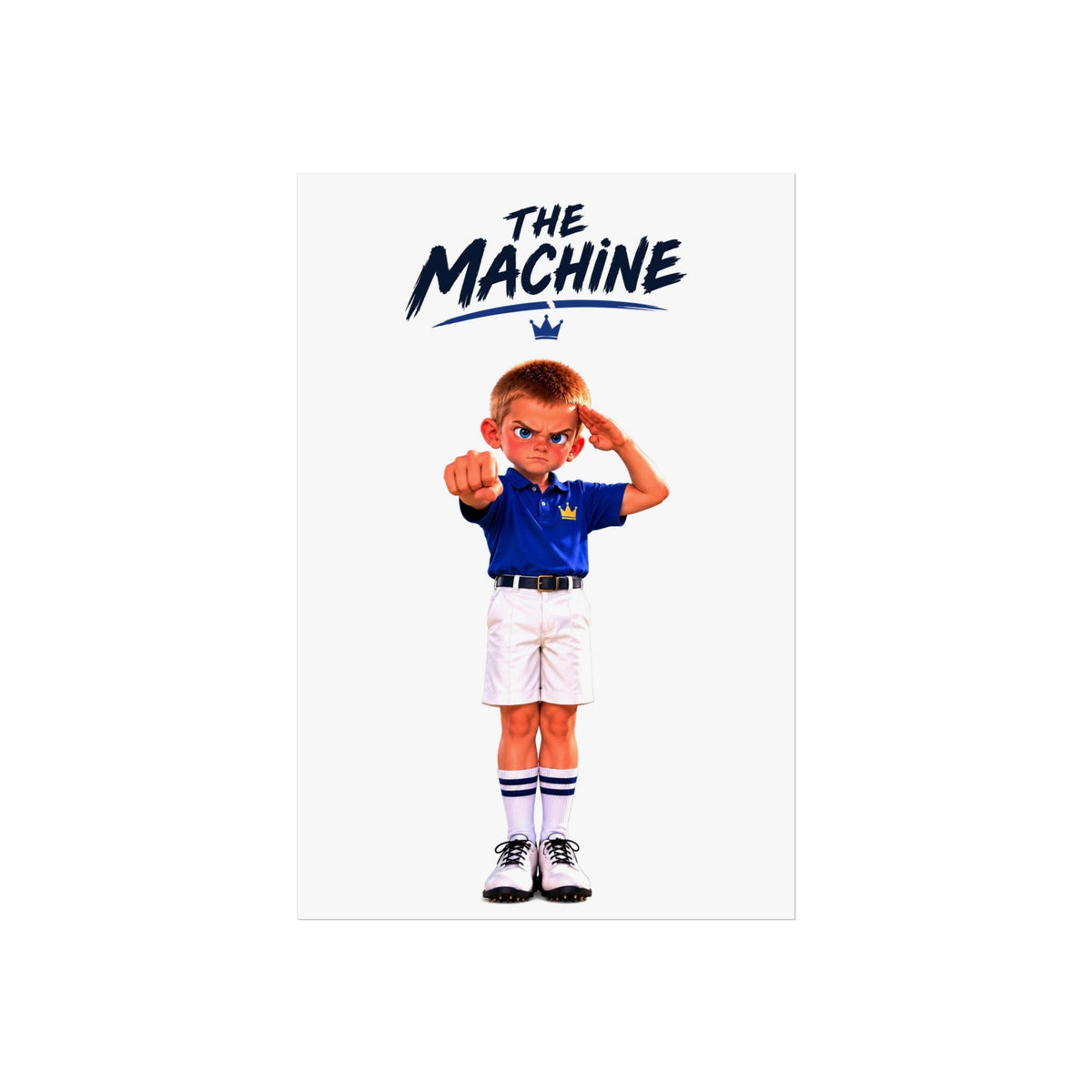 Super Golfers poster “The Machine’s Celebration”, front view
