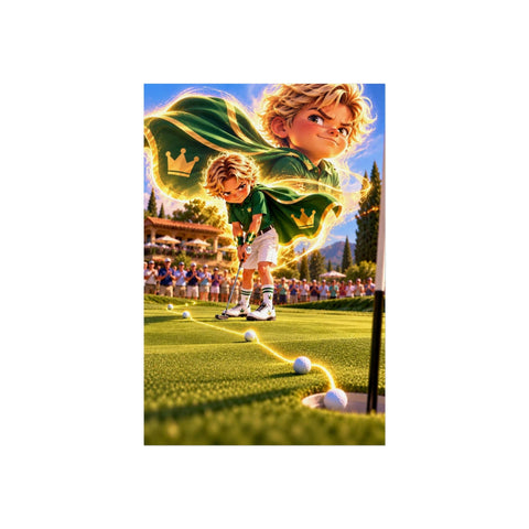 Super Golfers poster “No Name’s Superpower: The Putt”, front view