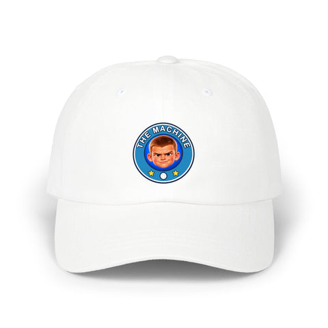 Super Golfers The Machine cap in white – front view with the print