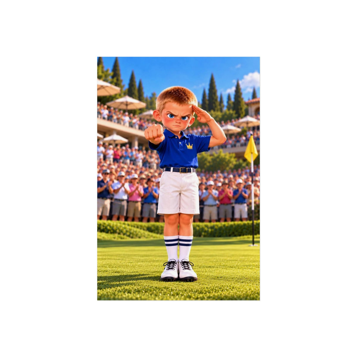 Super Golfers poster “The Machine’s Victory”, front view