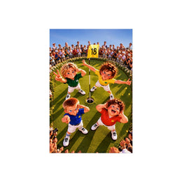 Official Super Golfers Poster · The Team at the 18th Hole