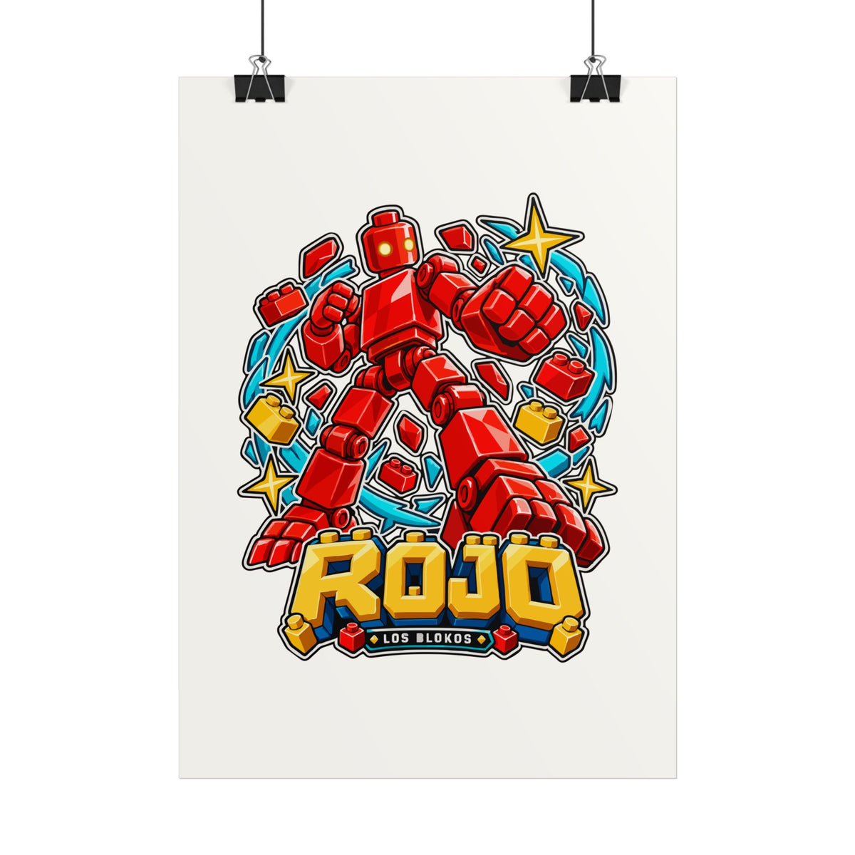 Los Blokos · Rojo · Póster ilustrado · España