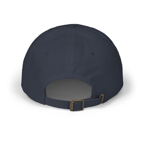 Super Golfers The Bomber cap in navy – back view with strap and buckle