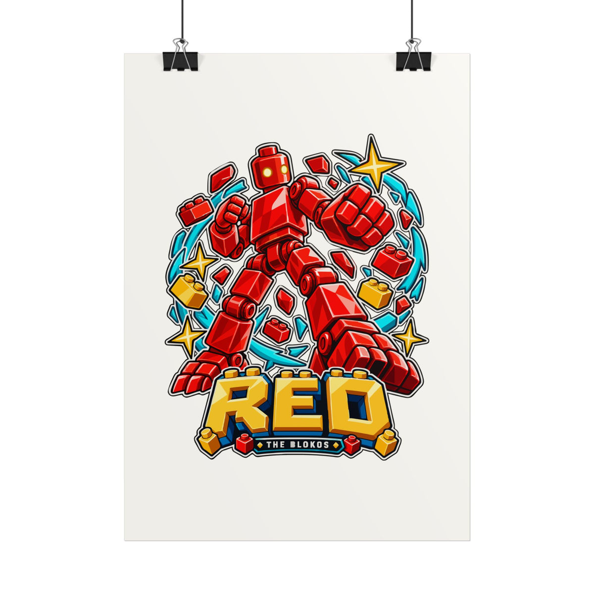 Los Blokos · Red · Póster ilustrado · Reino Unido