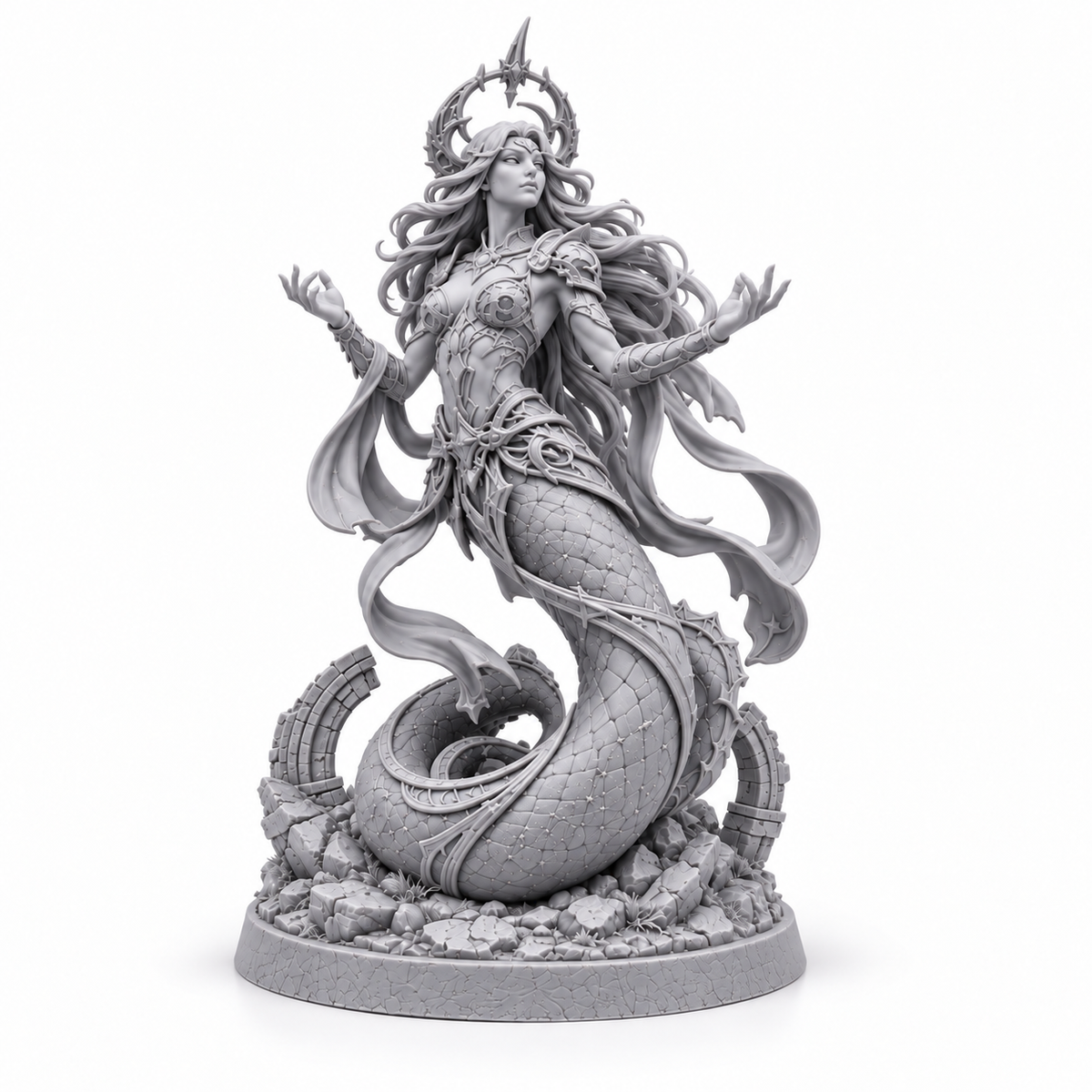 Vaelora unpainted resin concept reference — production pending