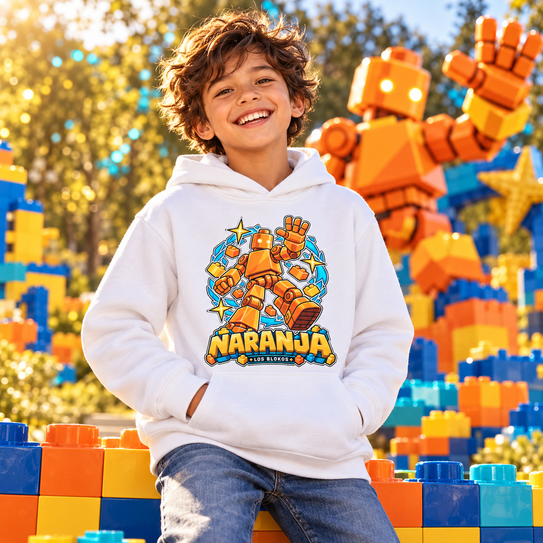 Blokos lifestyle · hoodies-naranja-ES · illustrative scene