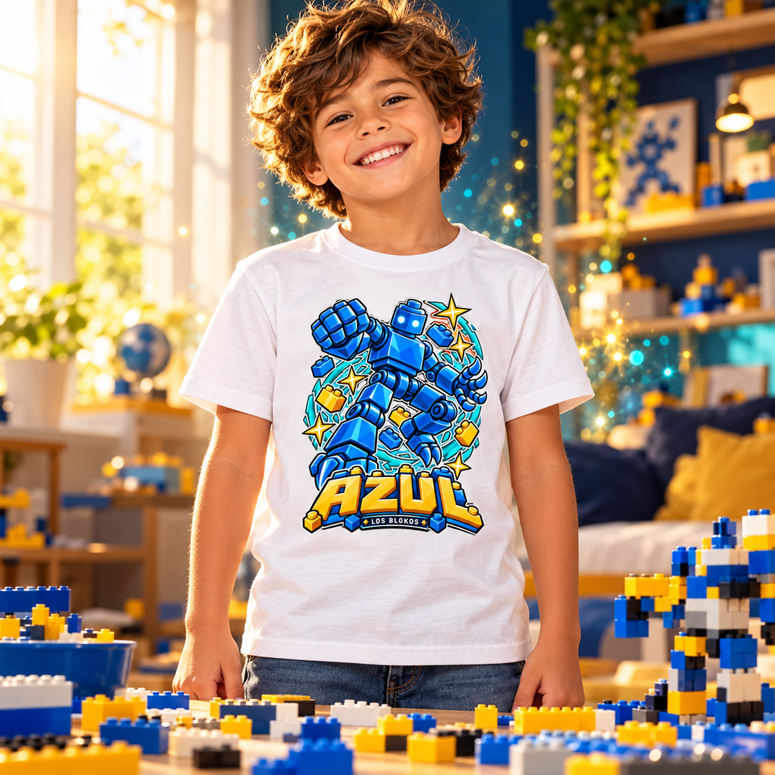 Blokos lifestyle · t-shirts-azul-ES · illustrative scene