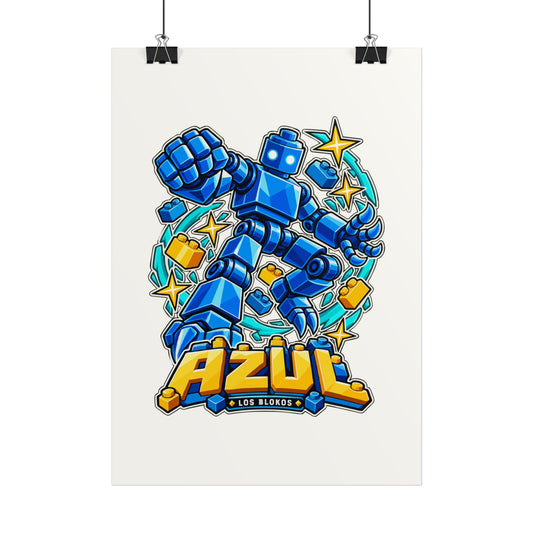 The Blokos · Azul · Art poster · Spain