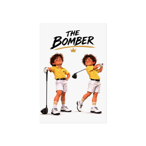 Super Golfers poster “The Bomber in Two Poses”, front view