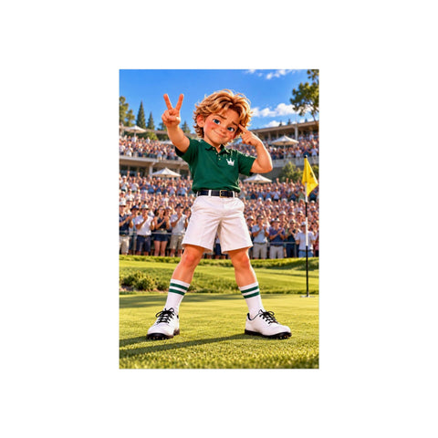 Super Golfers poster “No Name’s Victory”, front view