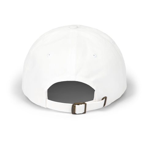 Super Golfers The Bomber cap in white – back view with strap and buckle