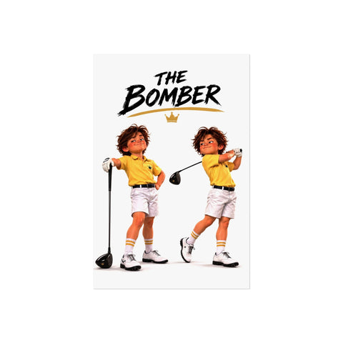 Super Golfers poster “The Bomber in Two Poses”, front view