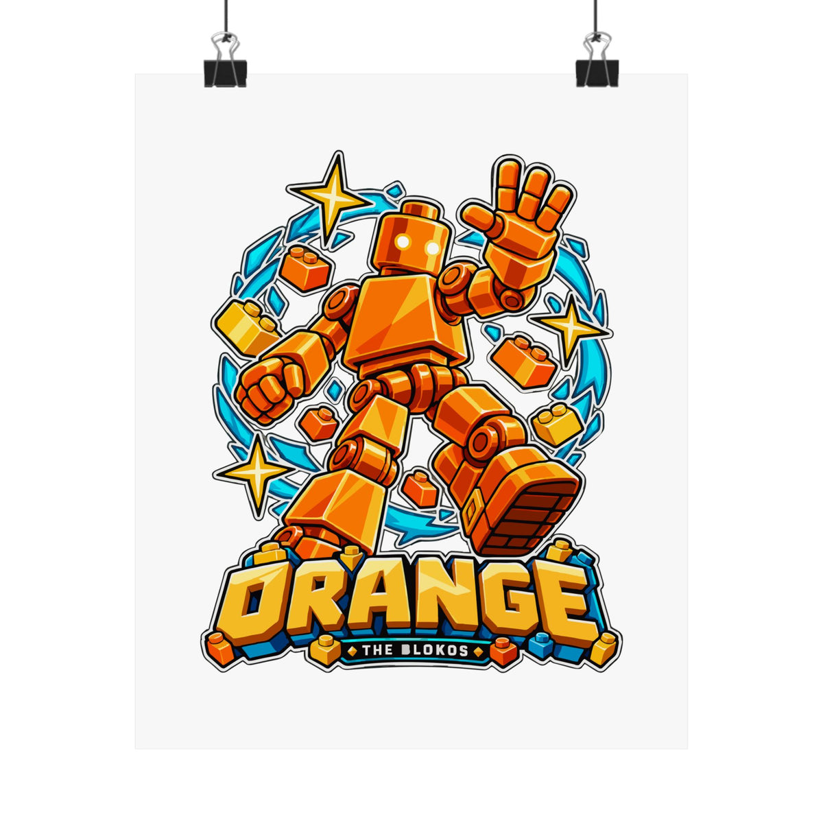 Los Blokos · Orange · Póster ilustrado · EE. UU.