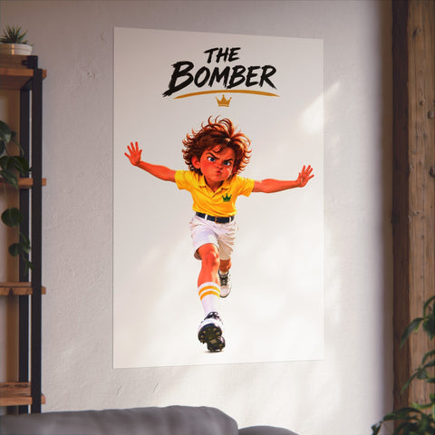Super Golfers poster “The Bomber’s Celebration” hanging on the wall