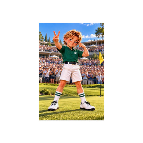 Super Golfers poster “No Name’s Victory”, front view
