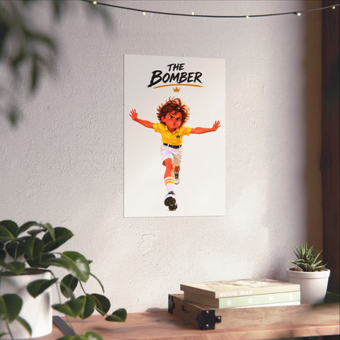 Super Golfers poster “The Bomber’s Celebration” hanging on the wall