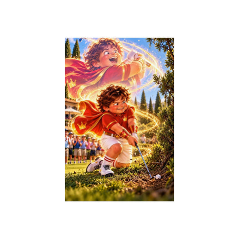 Super Golfers poster “The Wizard’s Superpower: Magic”, front view