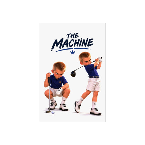 Super Golfers poster “The Machine in Two Poses”, front view