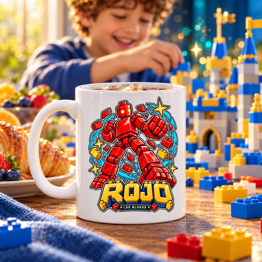 Blokos lifestyle · mugs-rojo-ES · illustrative scene