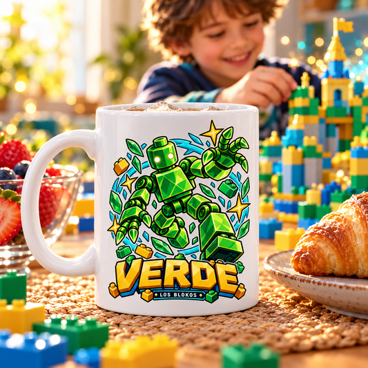 Blokos lifestyle · mugs-verde-ES · illustrative scene