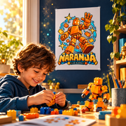 Blokos lifestyle · posters-naranja-ES · illustrative scene
