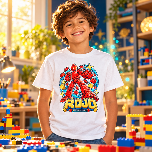 Blokos lifestyle · t-shirts-rojo-ES · illustrative scene