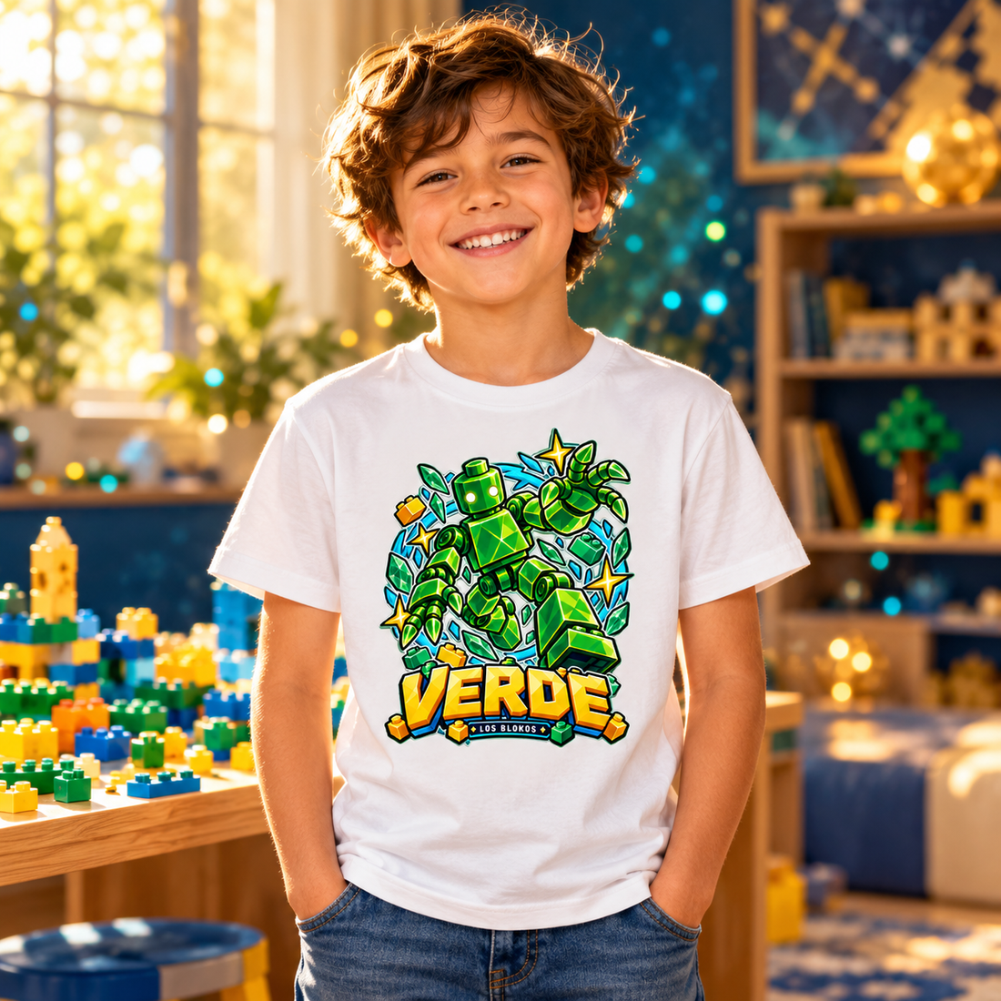 Blokos lifestyle · t-shirts-verde-ES · illustrative scene