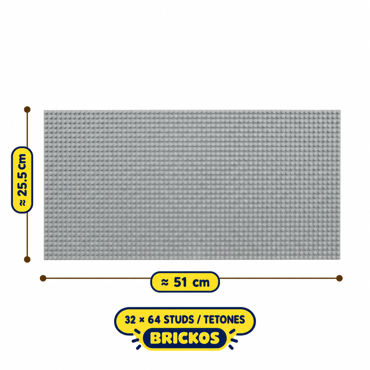 BRICKOS · 32 × 64 studs / tetones