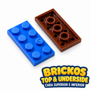 BRICKOS · Top & underside / Cara superior e inferior · 2 × 4 plates